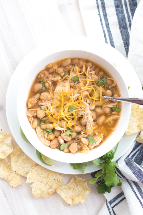 Crockpot 4-Bean White Chicken Chili