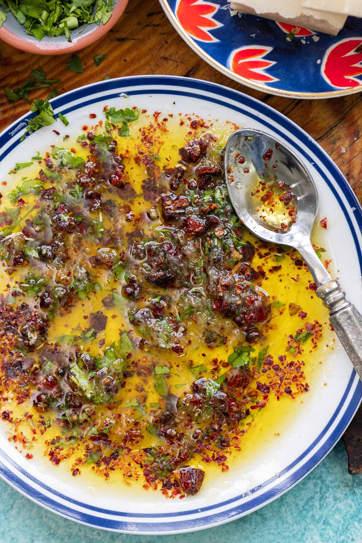 Olive Oil Dip with Parmesan and Herbs