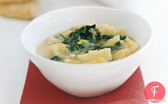 Watercress Soup and Ham Biscuits
