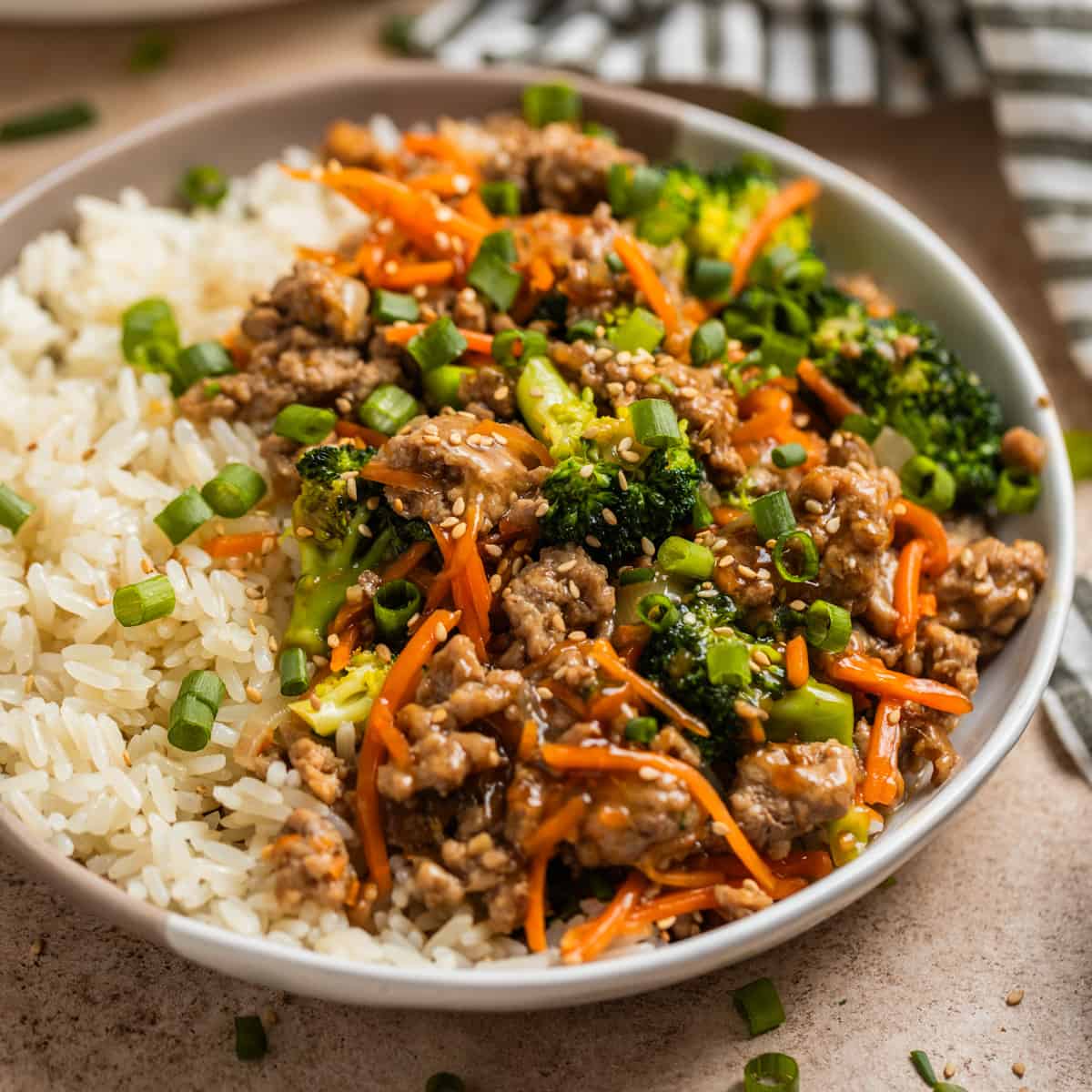 Ground Turkey Teriyaki Stir Fry
