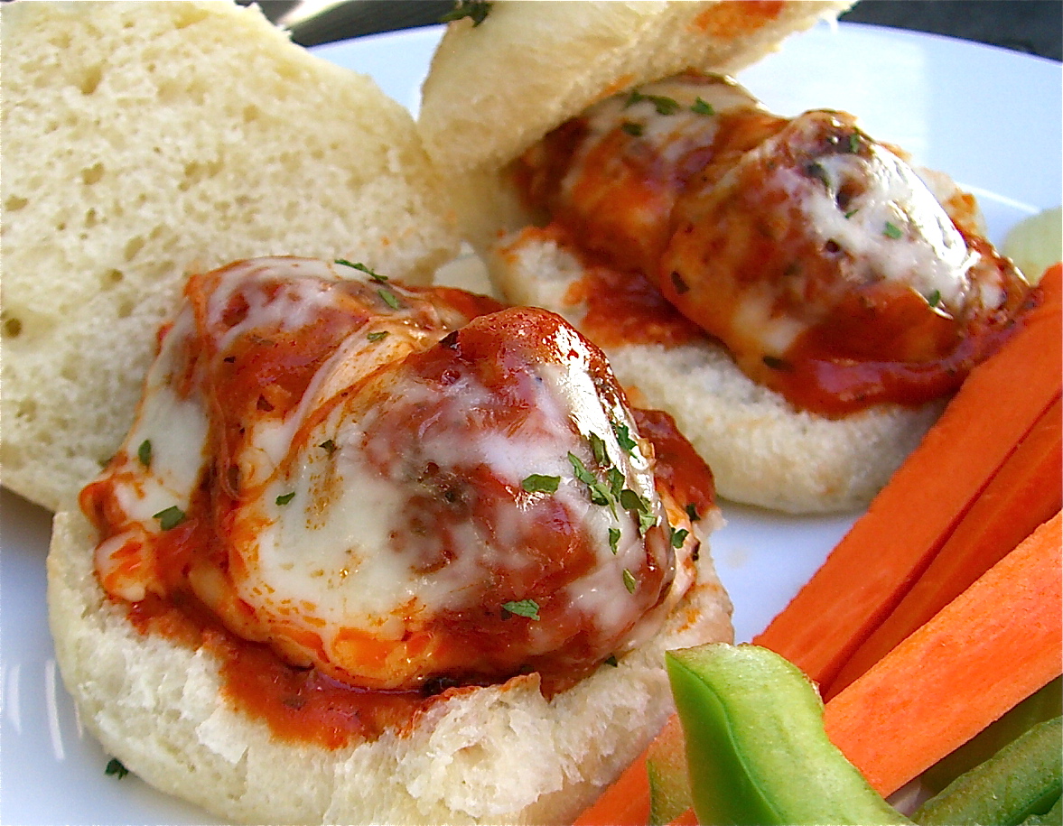 Turkey Meatball & Mozzarella Sandwiches