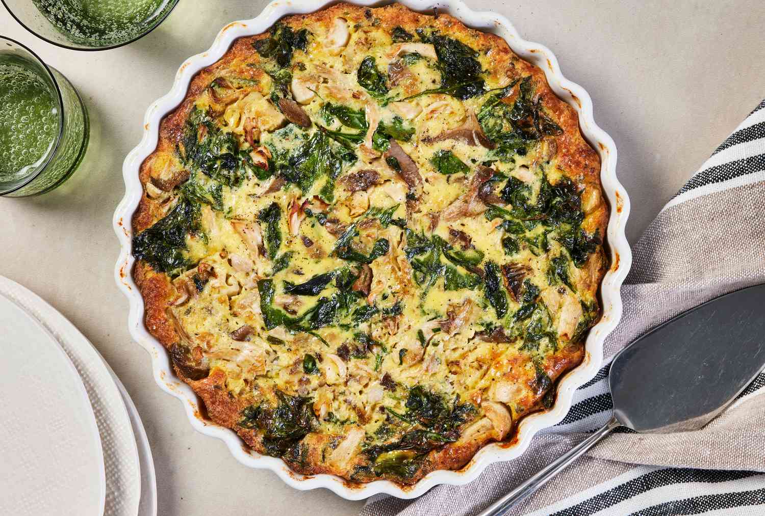 Spinach & Mushroom Quiche