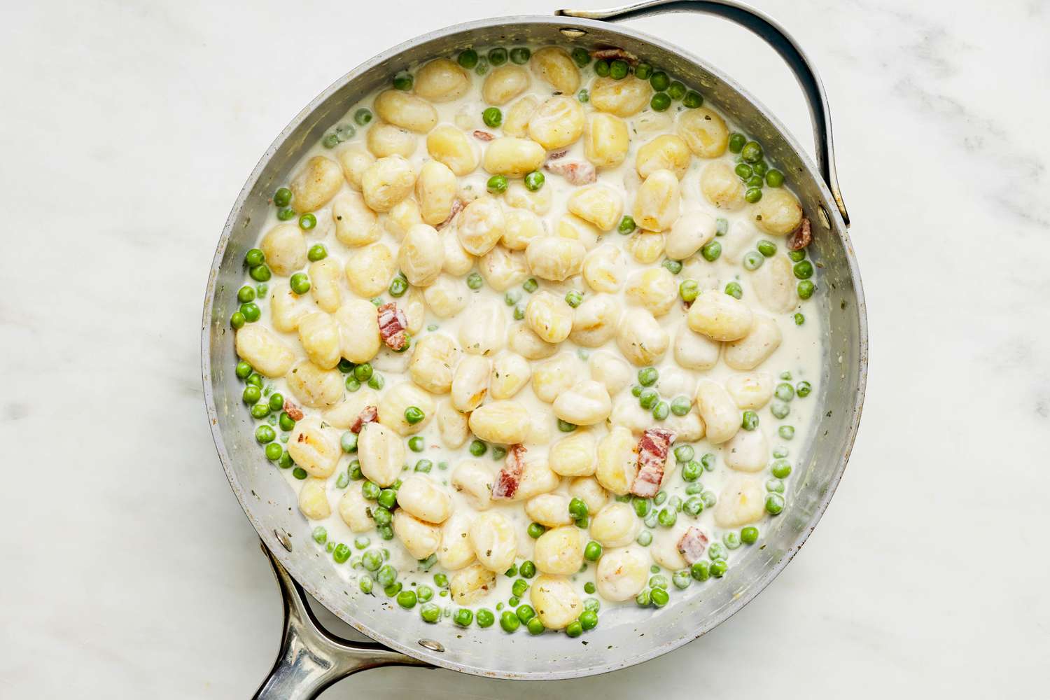 Creamy Gnocchi With Bacon and Peas Recipe