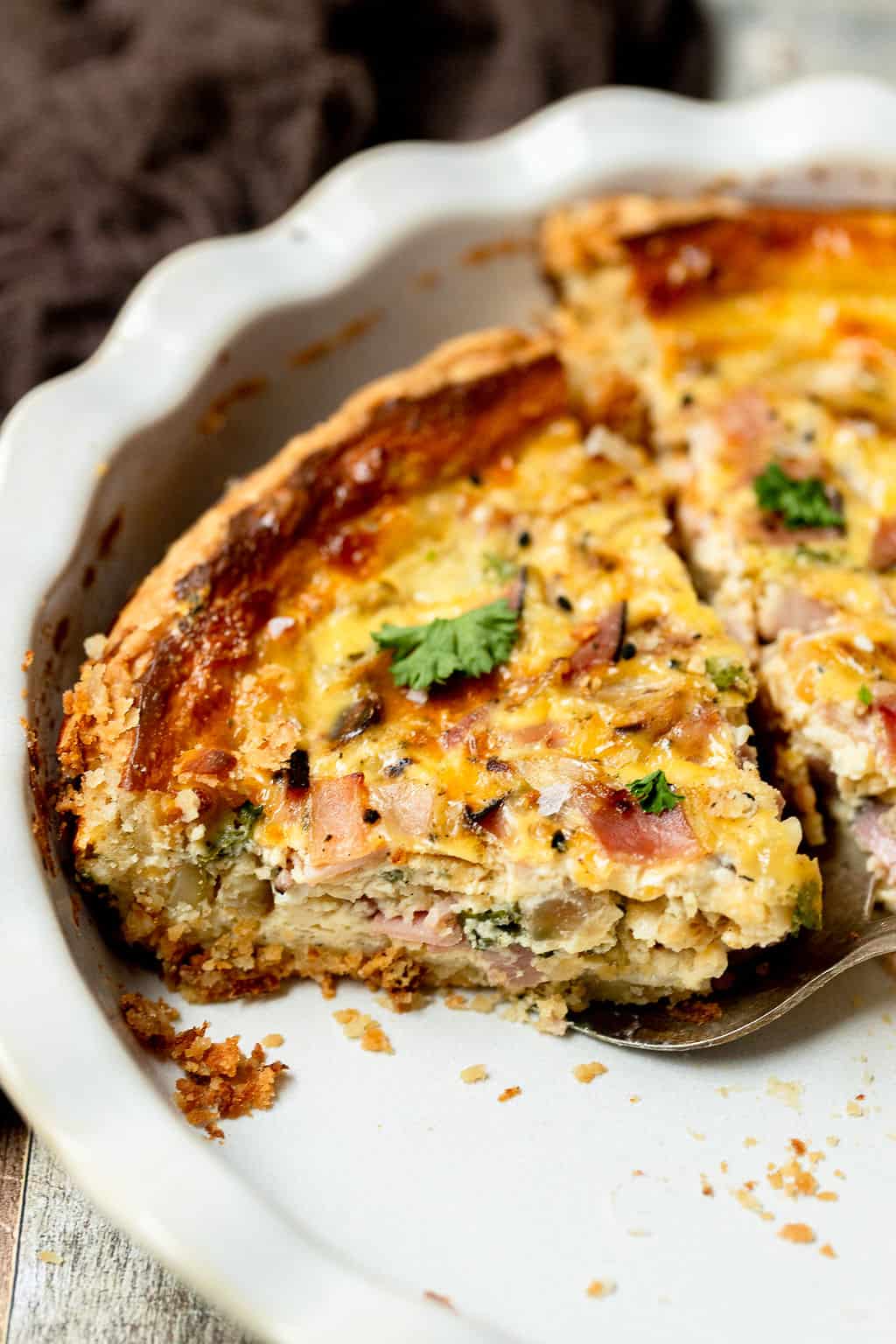 Healthy Ham and Cheese Quiche