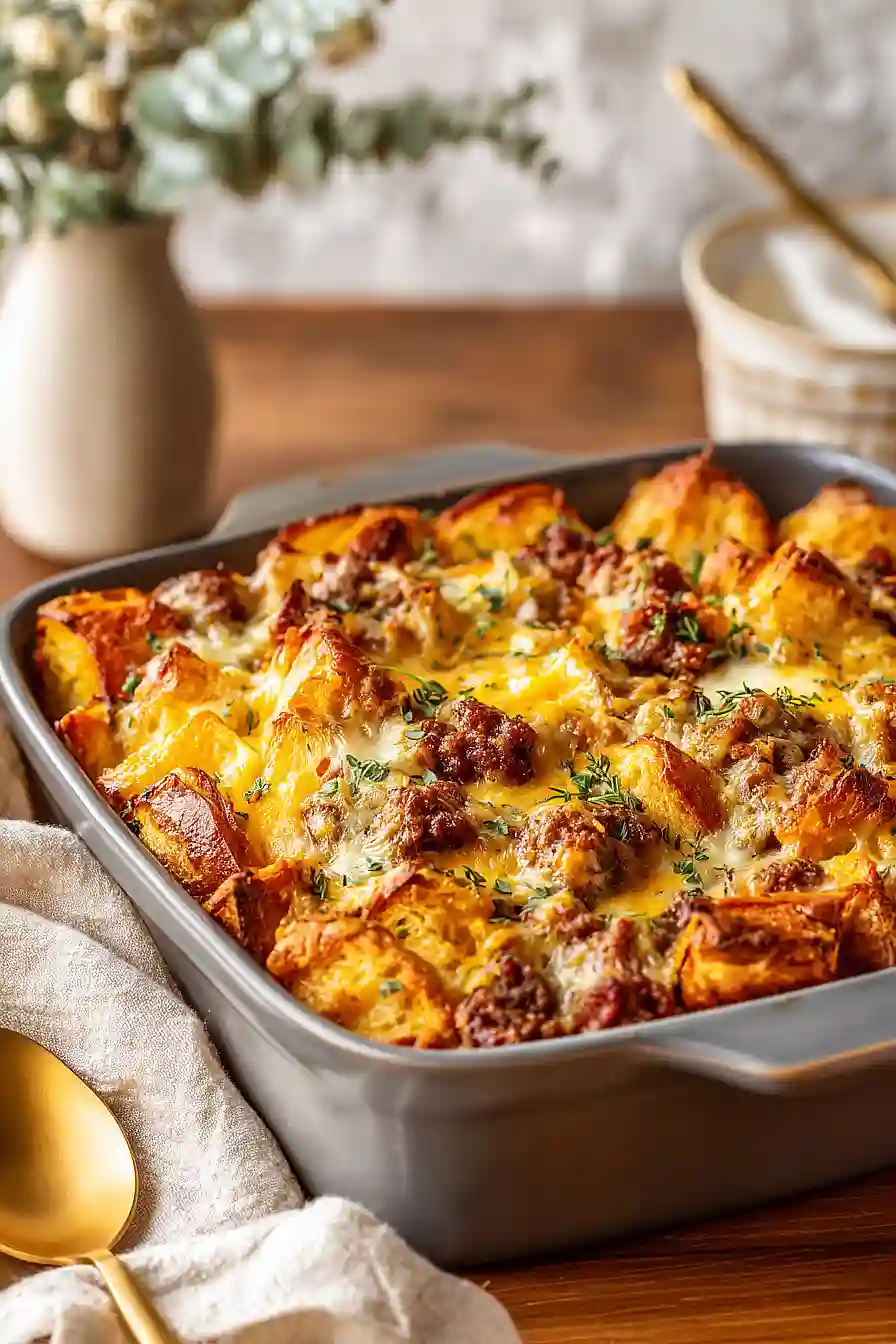 Sausage Croissant Breakfast Casserole