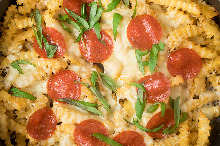 Garlic Pepperoni Pizza Fries