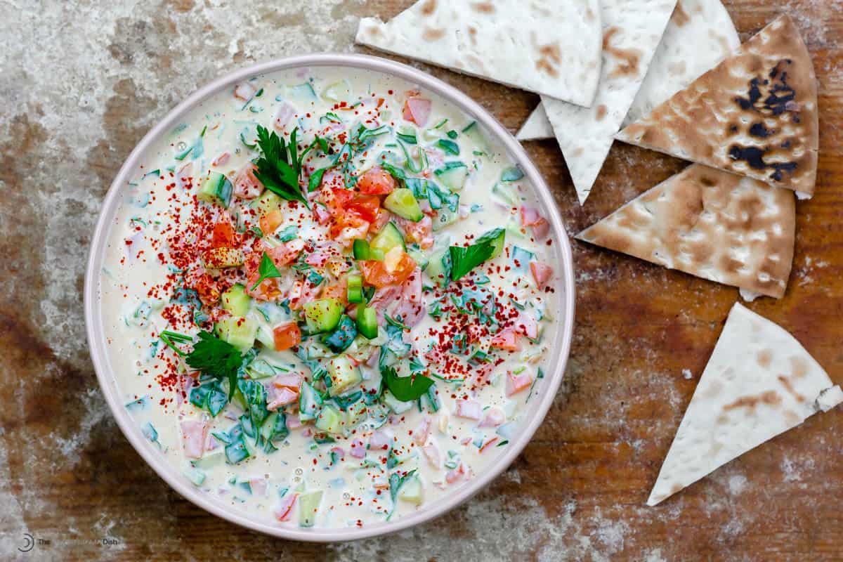 Cucumber Tomato Tahini Salad