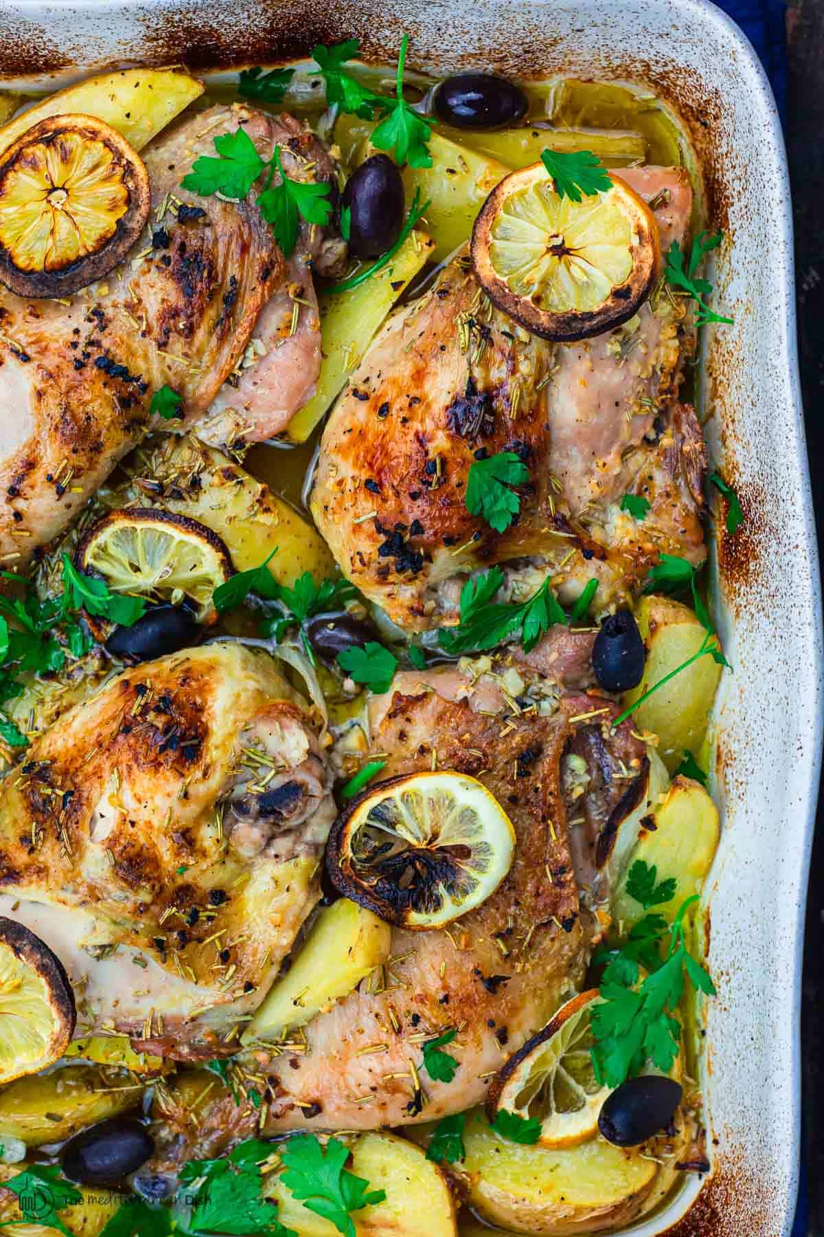 Greek lemon-garlic Chicken & Potatoes