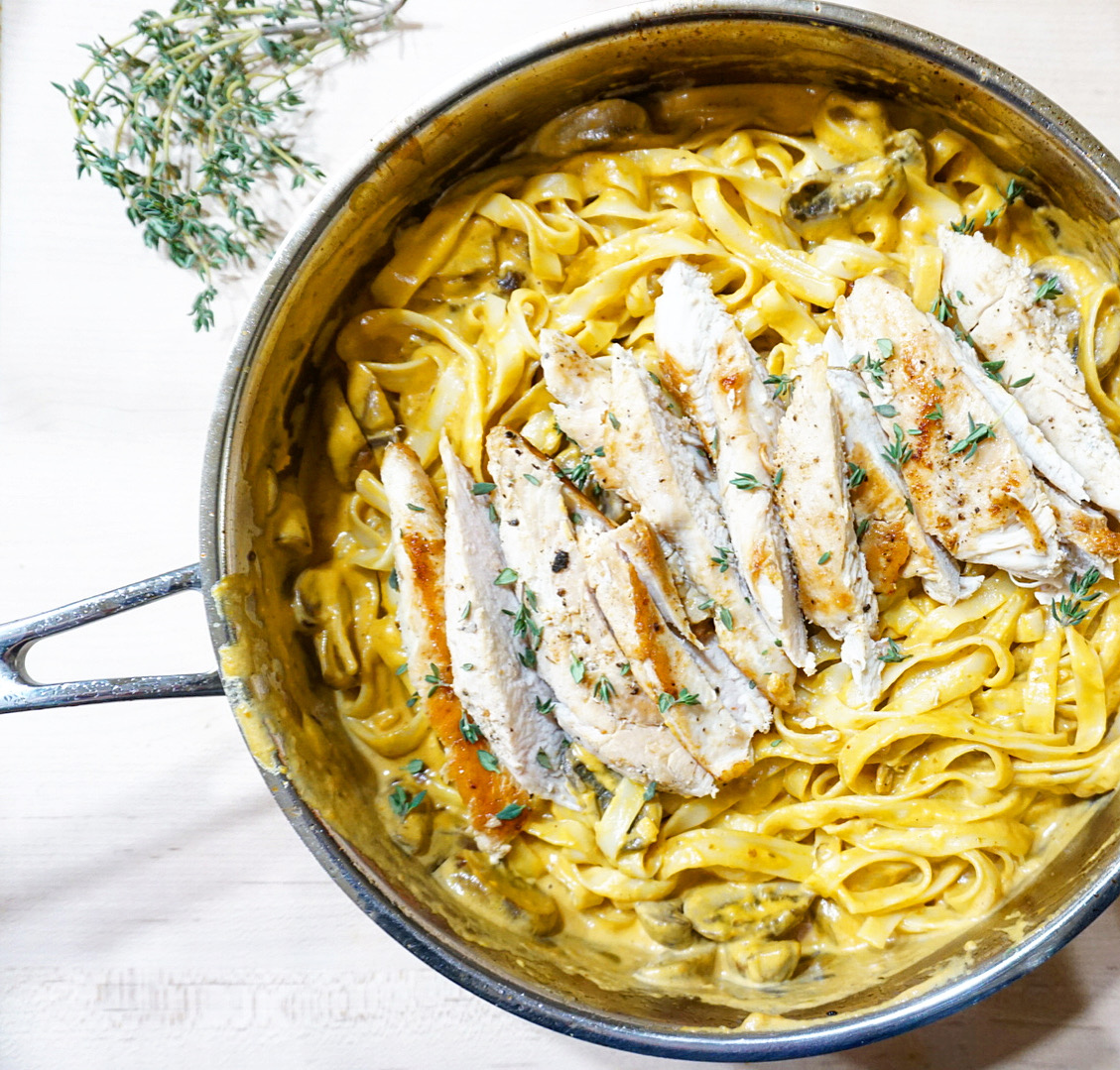 Post workout alfredo chicken