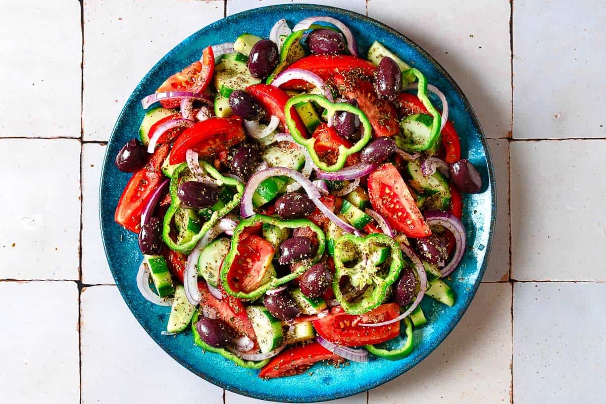 Traditional Greek Horiatiki Salad