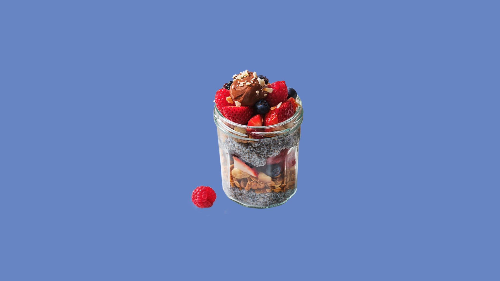 Nutella®Chia Seed Parfait with Berries, Macadamia & Granola