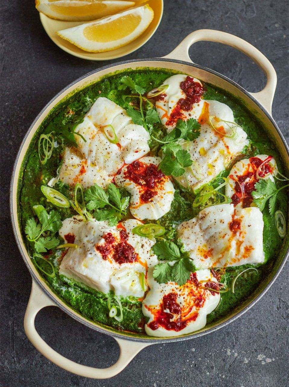 One Pan Herby Green Rice & Fish