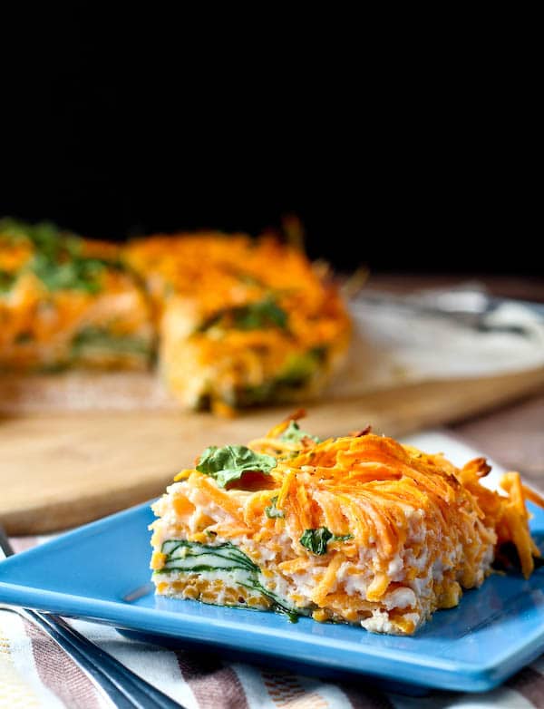 Egg White Breakfast Bake with Sweet Potato and Spinach