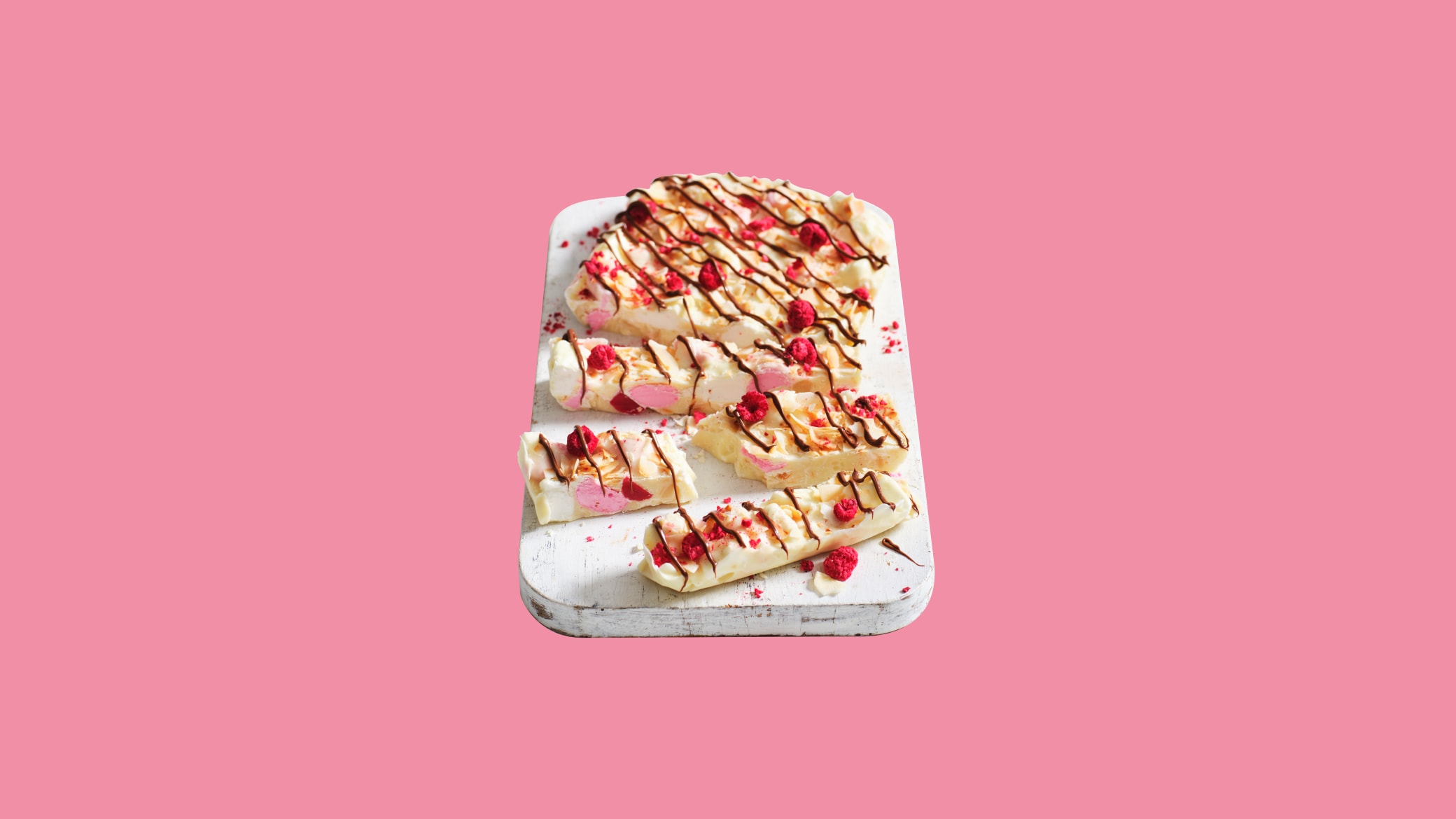 Nutella®Rocky Road with Coconut, Freeze Dried Raspberries, Marshmallows & Macadamia