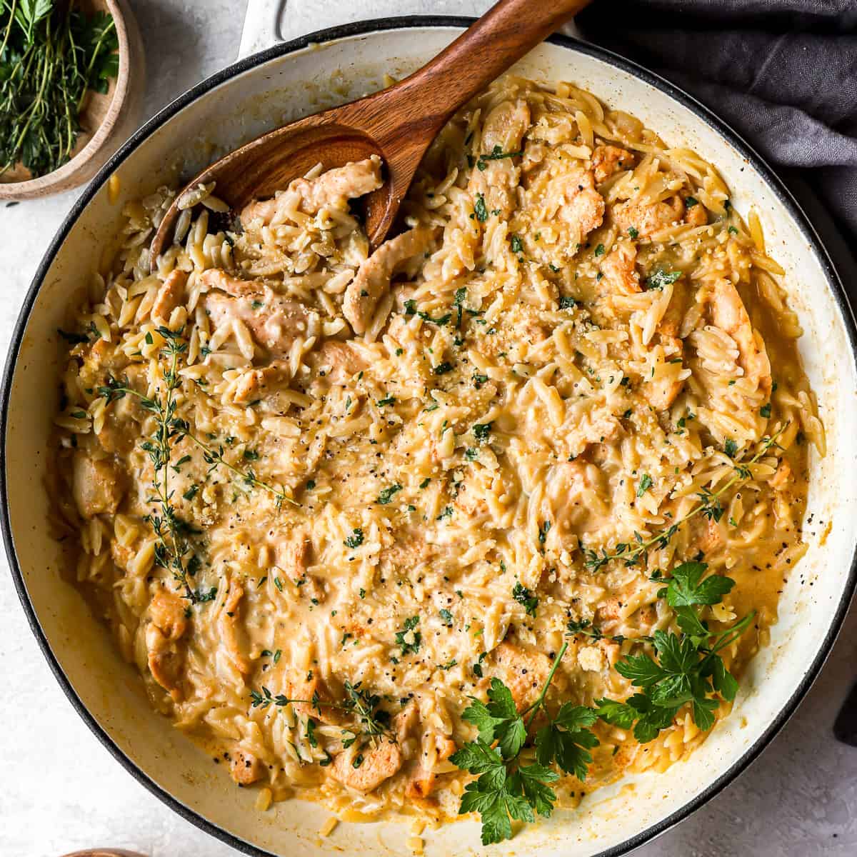 Creamy Chicken Orzo